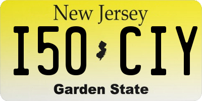 NJ license plate I50CIY