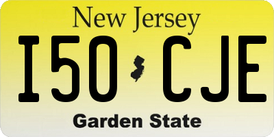 NJ license plate I50CJE