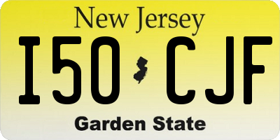 NJ license plate I50CJF
