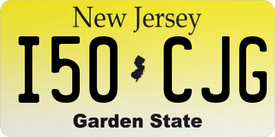 NJ license plate I50CJG