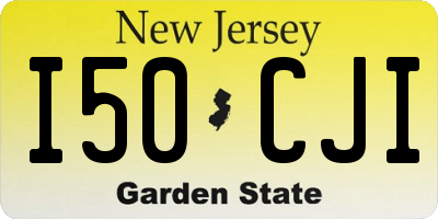 NJ license plate I50CJI