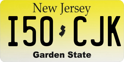 NJ license plate I50CJK