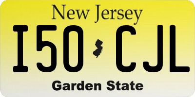 NJ license plate I50CJL