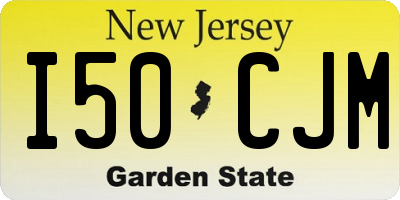 NJ license plate I50CJM