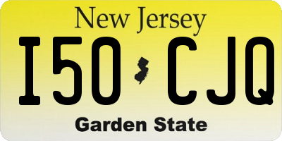 NJ license plate I50CJQ