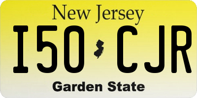 NJ license plate I50CJR