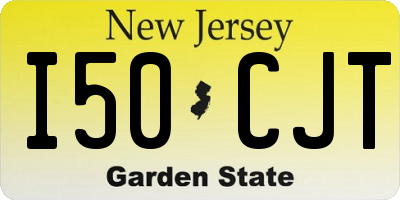 NJ license plate I50CJT