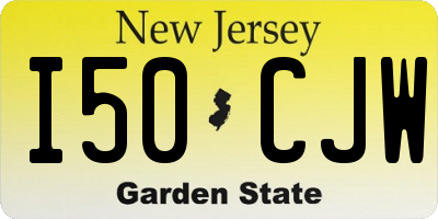 NJ license plate I50CJW