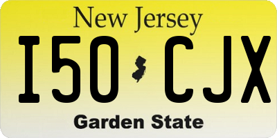 NJ license plate I50CJX