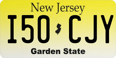 NJ license plate I50CJY
