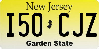 NJ license plate I50CJZ