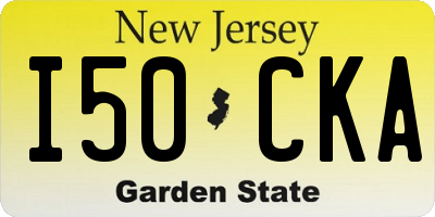NJ license plate I50CKA