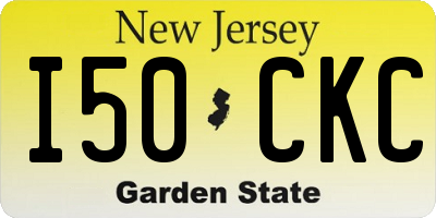 NJ license plate I50CKC