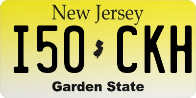 NJ license plate I50CKH