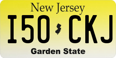 NJ license plate I50CKJ