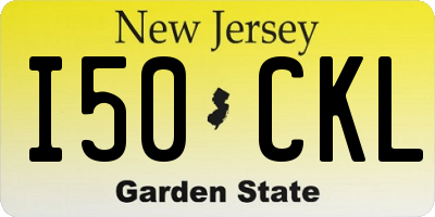 NJ license plate I50CKL