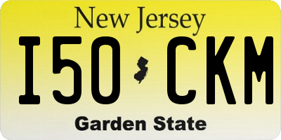 NJ license plate I50CKM
