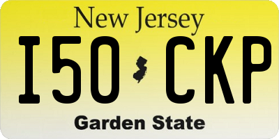 NJ license plate I50CKP