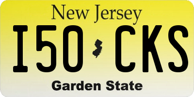 NJ license plate I50CKS