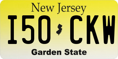 NJ license plate I50CKW