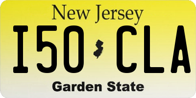 NJ license plate I50CLA
