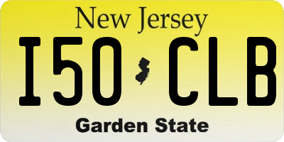 NJ license plate I50CLB