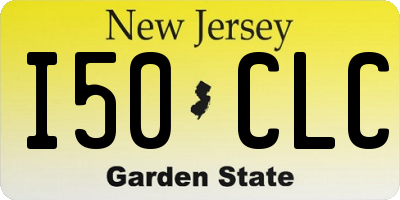 NJ license plate I50CLC