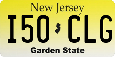 NJ license plate I50CLG
