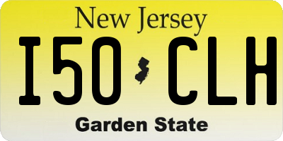 NJ license plate I50CLH