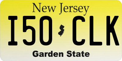 NJ license plate I50CLK