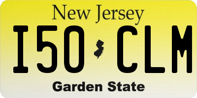 NJ license plate I50CLM