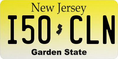 NJ license plate I50CLN