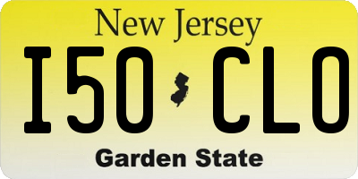 NJ license plate I50CLO