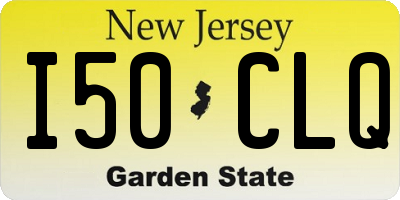 NJ license plate I50CLQ