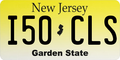 NJ license plate I50CLS