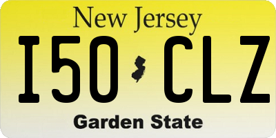 NJ license plate I50CLZ