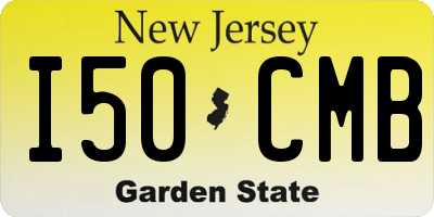 NJ license plate I50CMB