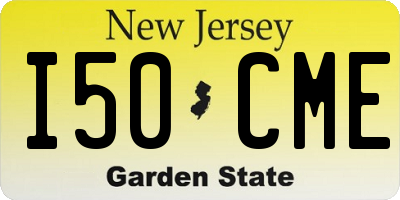 NJ license plate I50CME