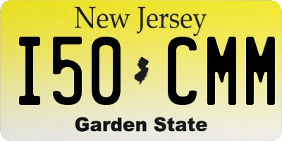 NJ license plate I50CMM