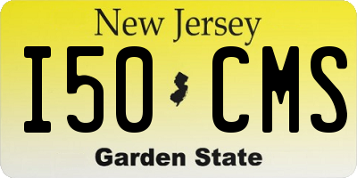 NJ license plate I50CMS