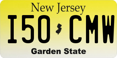 NJ license plate I50CMW