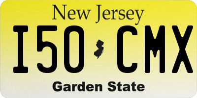 NJ license plate I50CMX