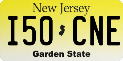 NJ license plate I50CNE