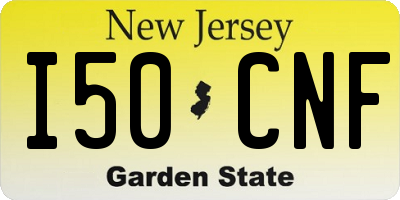NJ license plate I50CNF
