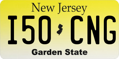 NJ license plate I50CNG