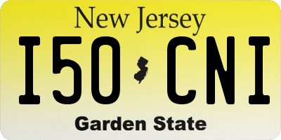 NJ license plate I50CNI