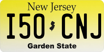 NJ license plate I50CNJ