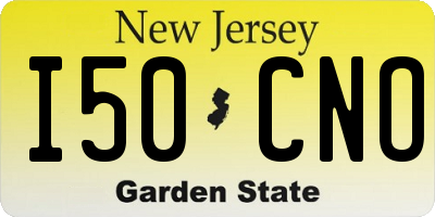 NJ license plate I50CNO