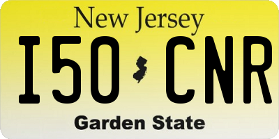 NJ license plate I50CNR