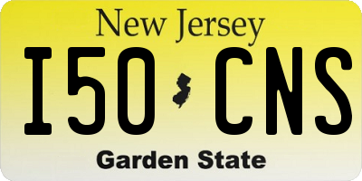 NJ license plate I50CNS